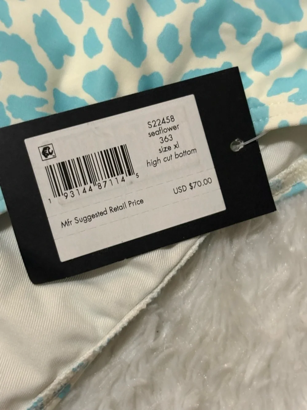 Kate Spade New York Regal Leopard print 2 Pieces Swimsuit bikini set Size XL